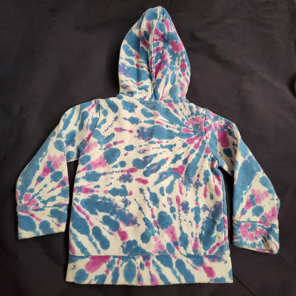 Baby Gap Logo Print Zip Hoodie Pink Blue White Girls 3 Years - Picture 2 of 8